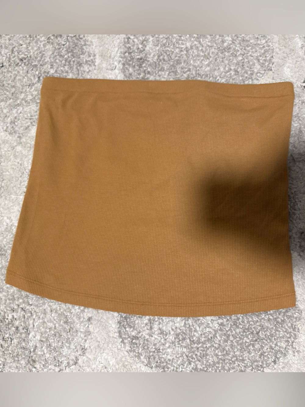 A New Day Womens Ribbed Tube Top Mustard Brown Caramel M Strapless Bodice…357